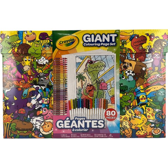 BNWT 🆕 Crayola Giant Coloring Page Art Set - 80 - Picture 1 of 9